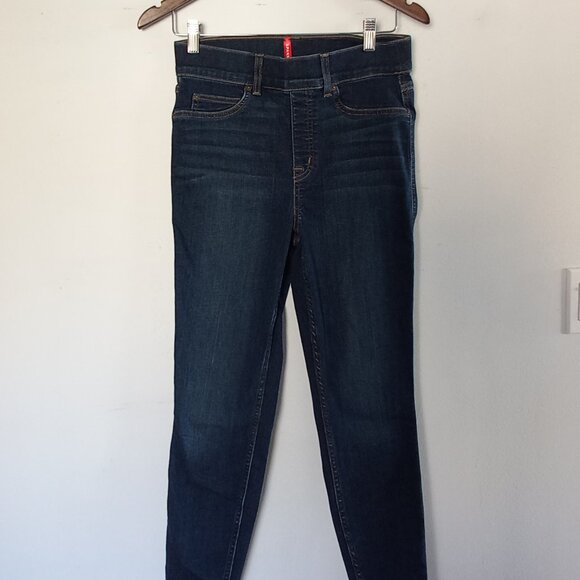 SPANX dark blue denim skinny jeans - Picture 3 of 10